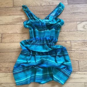 Lightweight Summer dress NWOT, XS, green/blue